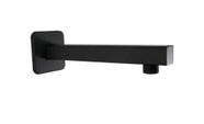 Cano Tubo Braço Suporte Parede Quadrado Preto Fosco 20 cm