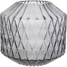 CANOE VASO 20x22x22cm VIDRO CINZA