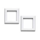 Canopla Nylon Acabamento Tubo Corrimão Guarda Corpo Quadrada 50x50mm 2x2 Pol Branca KIT 2/UN