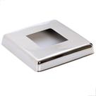 Canopla Quadrada Estampada Inox 42x42 Para Torre Polida