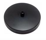Canopla redonda preto fosco