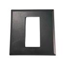 Canopla Retangular PVC Preta 1.5/8"x3/4" 40x20 Canopla Retangular PVC Preta 1.5/8"x3/4" 40x20