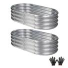 Canteiro Elevado Gartist 122x61x30 cm Galvanizado 2 peças Canteiro Elevado Gartist 122x61x30 cm Galvanizado 2 peças