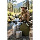 Cantil Alumínio 900ml C/ Caneca Térmica Aventura Verde