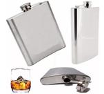 Cantil Porta Bebida De Bolso 235ml Inox 8oz Whisky Vodka Luxo