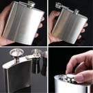 Cantil Porta Bebida De Bolso 235ml Inox 8oz Whisky Vodka Luxo