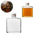 Cantil Vidro 100ml Com Tampa Garrafa Bebidas Portátil