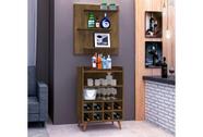 Cantinho Bar Paris1 Aparador Buffet e 1 Painel 3 Prateleiras Ferrara - Rede Móveis