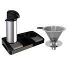 Cantinho Café 1 Garrafa 1,8l Inox + Bandeja 2 E Coador Inox