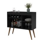 Cantinho do Cafe Balcao Buffet Aparador Adega New Odin Retro Preto