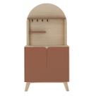 Cantinho do Café Buffet Balcão Moderno 3 Prateleiras Viena 80cm