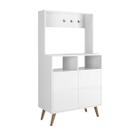Cantinho do Café com 2 Portas Aparador Buffet Multiuso Compacto para Sala ou Cozinha