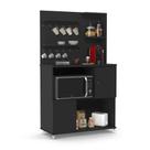 cantinho do cafe completo para microndas cafeteira e suporte de xicaras patrimar