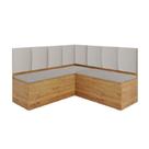 Canto Alemão Com Baú Liebe Veludo Viero Madeirado/off White