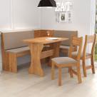 Canto Alemão Romeo 6 Lugares Mel/Clay - Viero Móveis