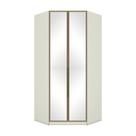 Canto Closet Modulado 2 Portas Com Espelho Areia/Jequitibá