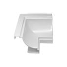 Canto/Quina Interno p/ acabamento em Moldura de Forro PVC - kit com 10 unidades - cor Branco Neve