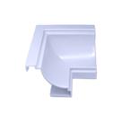 Canto Quina Interno pra acabamento em Moldura Forro PVC kit 10 unid cor Branco Gelo