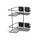 Cantoneira Dupla Black Com Ventosa Black 2581 Arthi