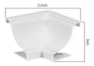 Cantoneira Interna Para Forro PVC KIT 25 Peças Branco Gelo