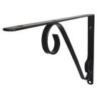 Cantoneira Para Prateleira 25cm Colonial Suporte De Ferro Preta