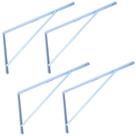 Cantoneira Reforçada Soldada Branca 30 CM Kit com 4 Unidades