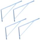 Cantoneira Reforçada Soldada Branca 40 CM Kit com 4 Unidades