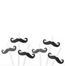 Canudo Com Bigode Divertido Para Festas c/ 6 unidades - Fwb