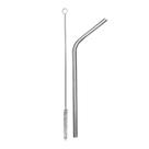 Canudo Curvo em Inox Com Escova 20cm Bono - Milk Home Canudo Curvo em Inox Com Escova 20cm Bono - Milk Home
