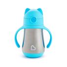 Canudo de Aço Inoxidável Munchkin Cool Cat Sippy Cup 240ml - Azul