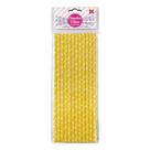 Canudo de Papel Amarelo com Poá Branco 6mmx200mm - 4346 - 12 unidades Canudo de Papel Amarelo com Poá Branco 6mmx200mm - 4346 - 12 unidades