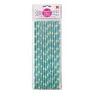 Canudo de Papel Azul com Florzinhas Brancas 6mmx200mm - 4351 - 12 unidades Canudo de Papel Azul com Florzinhas Brancas 6mmx200mm - 4351 - 12 unidades