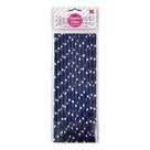 Canudo de Papel Azul Escuro com Estrelas Branca 6mmx200mm - 4333 - 12 unidades