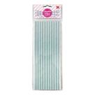 Canudo de Papel Chevron Azul Turquesa e Branco 6mmx200mm - 4322 - 12 unidades Canudo de Papel Chevron Azul Turquesa e Branco 6mmx200mm - 4322 - 12 unidades