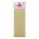 Canudo de Papel Chevron Branco e Dourado Laminado Metalizado 6mmx200mm - 4320 - 12 unidades