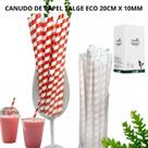 Canudo de papel talge eco 20cm x 10mm caixa com 100 unidades embalados individualmente Canudo de papel talge eco 20cm x 10mm caixa com 100 unidades embalados individualmente