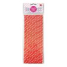 Canudo de Papel Vermelho com Poá Branco 6mmx200mm - 4345 - 12 unidades Canudo de Papel Vermelho com Poá Branco 6mmx200mm - 4345 - 12 unidades