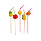 Canudo frutas flex 6mm misto pp c/ 10 un.