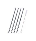 Canudo Inox Conjunto Escova Limpeza Kit 5 Peças