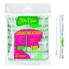 Canudo mexedor drink c/100 biodegradavel colher sache straw
