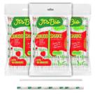 Canudo Milk Shake C/300 unid Bio Strawplast 8mm Transparente