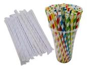Canudo Papel Biodegradável 100 un para Bebidas Embalado Canudo Papel Biodegradável 100 un para Bebidas Embalado