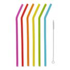 Canudos de bebida RSVP International Silicone 10 com escova de limpeza