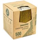 Canudos de papel curtos descartáveis Chunspak Gold 5,75 polegadas (500)