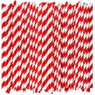 Canudos de papel descartáveis Chun's Red Listred 197x6mm