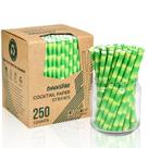 Canudos de papel descartáveis Chunspak Green Bamboo 5,75 polegadas (250 unidades)