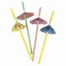 Canudos de Papel - Guarda Chuva Colorido - 10 unidades - Rizzo