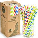 Canudos de papel Smoothie e milkshake CHUNSPAK Colossal de 8,5 polegadas