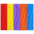 Canudos de plástico descartáveis, 500 unidades, coloridos, CVNDKN