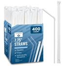 Canudos de plástico TenderGentle Descartable 400 Bendy 7,75 polegadas